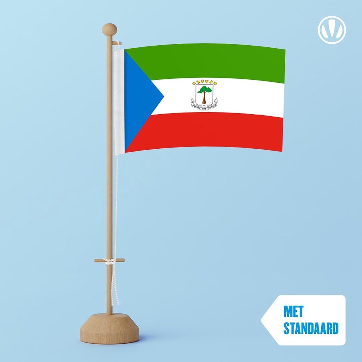 Tafelvlag Equatoriaal-Guinea 10x15cm | met standaard